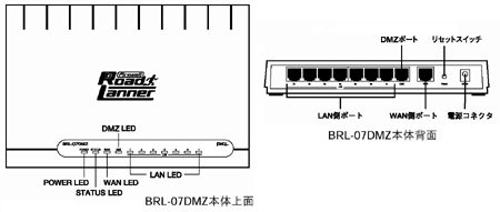 BRL-07DMZ前背面図