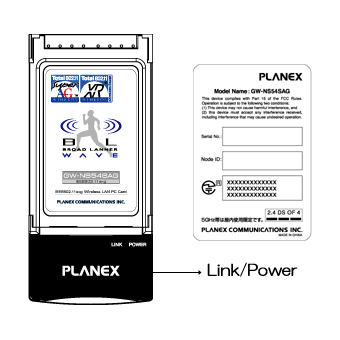 【未使用】PLANEX 無線LAN PCカード GW-NS54SAG